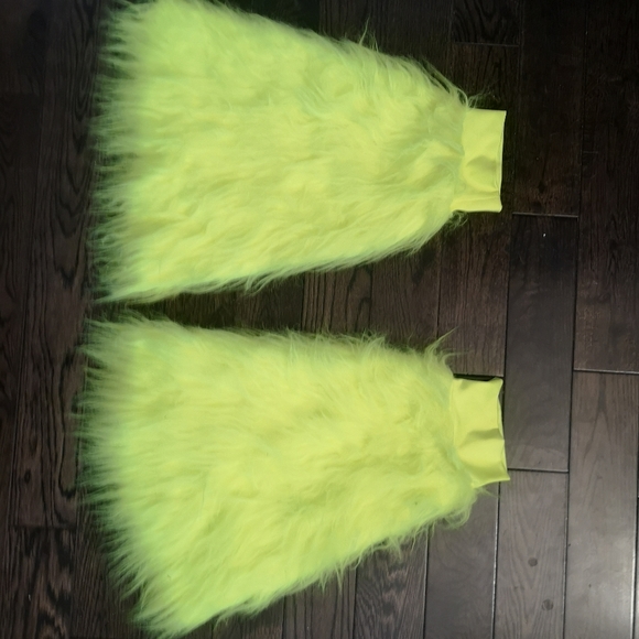 Neon Fluffy Boot Covers Rave Raver Legwarmers - Picture 8 of 8